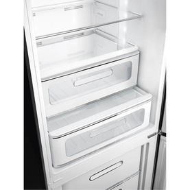 60cm 50s Style Right Hand Hinge Fridge Freezer Black