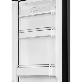 60cm 50s Style Right Hand Hinge Fridge Freezer Black