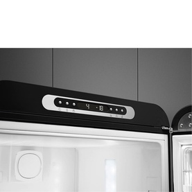 60cm 50s Style Right Hand Hinge Fridge Freezer Black