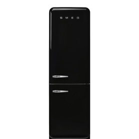 60cm 50s Style Right Hand Hinge Fridge Freezer Black