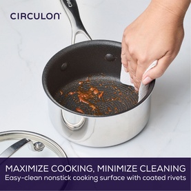 Scratch Defense Stainless Steel Saucepan with Lid 16cm