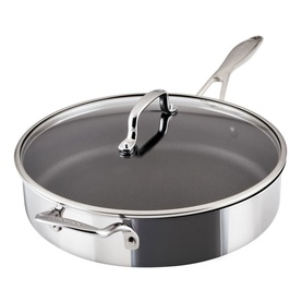 Scratch Defense Stainless Steel Saut&eacute; Pan with Lid 30cm