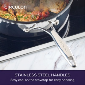 Scratch Defense Stainless Steel Saut&eacute; Pan with Lid 30cm
