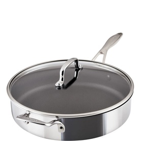 Scratch Defense Stainless Steel Saut&eacute; Pan with Lid 30cm