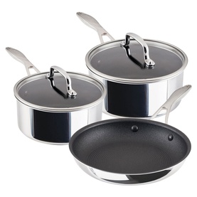 Scratch Defense Stainless Steel Three-Piece Pan Set