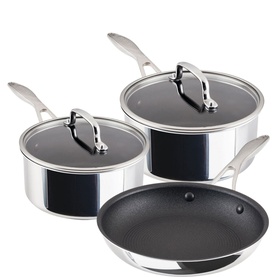 Scratch Defense Stainless Steel Three-Piece Pan Set