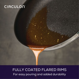 Scratch Defense Stainless Steel Frying Pan with Lid 32cm