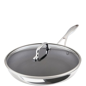 Scratch Defense Stainless Steel Frying Pan with Lid 32cm