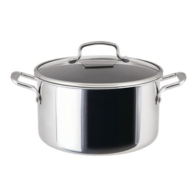 Scratch Defense Stainless Steel Stock Pot with Lid 26cm