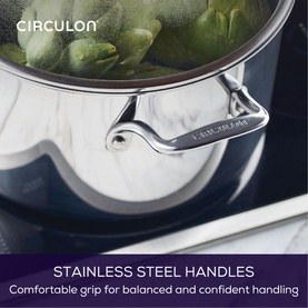 Scratch Defense Stainless Steel Stock Pot with Lid 26cm