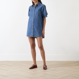 Denim Mini Shirt Dress