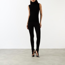 Vertigo Rib-Knit Roll Neck Sweater