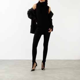 Vertigo Rib-Knit Roll Neck Sweater