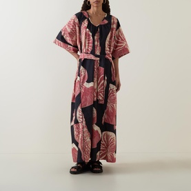 Shell Print Belted Dress