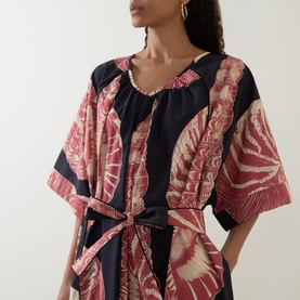 Shell Print Belted Dress