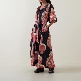 Shell Print Belted Dress