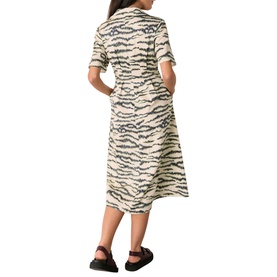 Feathered Tiger Shirt Dress