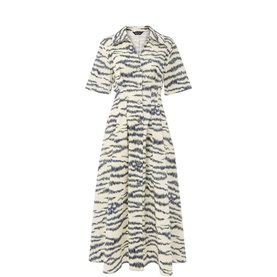 Feathered Tiger Shirt Dress