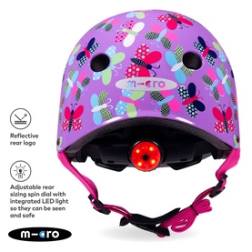 Micro Scooter Butterfly Printed Small Bike Helmet