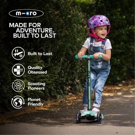 Micro Scooter Butterfly Printed Small Bike Helmet