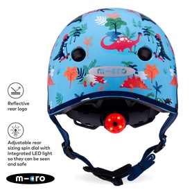 Micro Scooter Dino Printed Small Bike Helmet