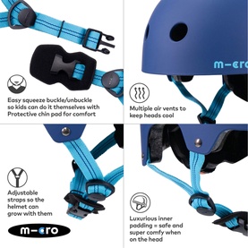 Micro Scooter Plain Medium Bike Helmet