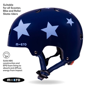 Micro Scooter Star Printed Medium Bike Helmet