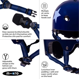 Micro Scooter Star Printed Medium Bike Helmet