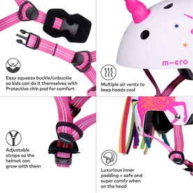 Micro Scooter Unicorn Printed Medium Bike Helmet