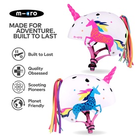 Micro Scooter Unicorn Printed Medium Bike Helmet