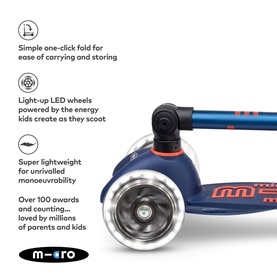 Mini Micro Foldable LED Scooter