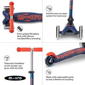 Mini Micro Foldable LED Scooter