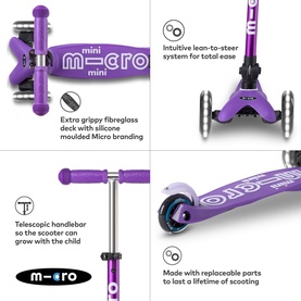 Mini Micro Foldable LED Scooter