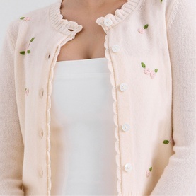 Anjou Floral Rose Cardigan