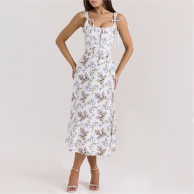 Dionne Floral Ribbon Corset Dress