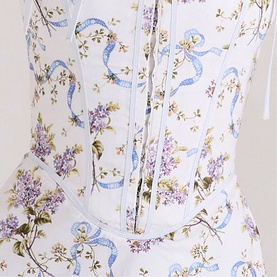 Dionne Floral Ribbon Corset Dress