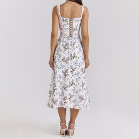 Dionne Floral Ribbon Corset Dress