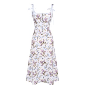 Dionne Floral Ribbon Corset Dress