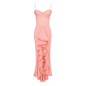 Gabbi Mesh Ruffled Gown