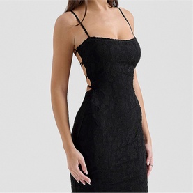 Joan Floral Lace Backless Gown