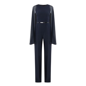 Vertice Cape-Sleeve Jumpsuit