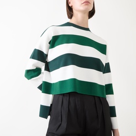 Jesone Stripe Cropped Sweater