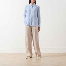 Nola Silk Check Print Blouse