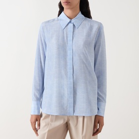 Nola Silk Check Print Blouse