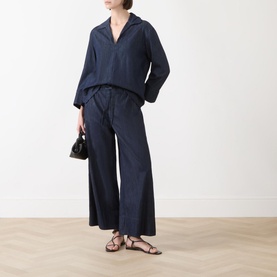 Jour Cropped Wide Leg Trousers