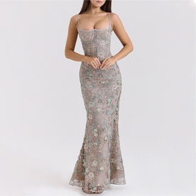 Naima Beaded Floral Dress