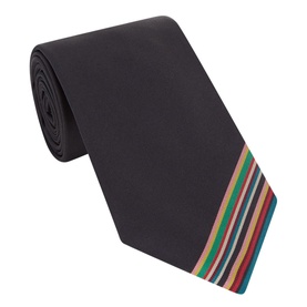 Placement Striped Silk Tie