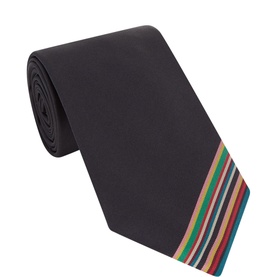 Placement Striped Silk Tie