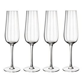 Rose Garden Champagne Flute, Set of Four