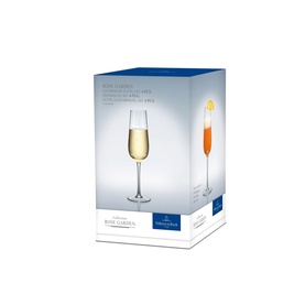 Rose Garden Champagne Flute, Set of Four
